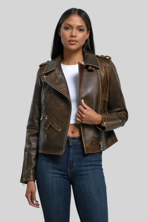 Women Leather Jacket, Vintage Fashion Jacket , Warm Jacket, Biker Coat, Stylish Sheepskin Leather Jacket, Personalized Gift, Gift For Her.